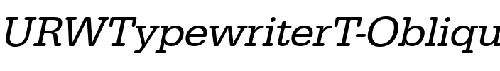 URWTypewriterT Oblique.ttf
