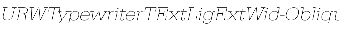 URWTypewriterTExtLigExtWid Oblique.ttf