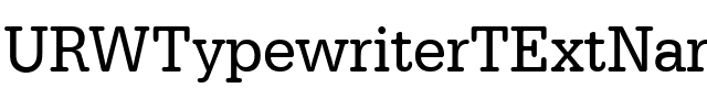 URWTypewriterTExtNar Regular.ttf