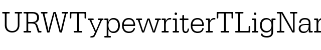 URWTypewriterTLigNar Regular.ttf