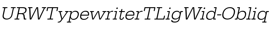 URWTypewriterTLigWid Oblique.ttf