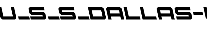 U.S.S. Dallas Leftalic Italic.ttf