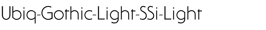 Ubiq Gothic Light SSi Light.ttf