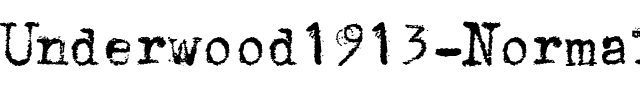 Underwood1913 Normal.ttf