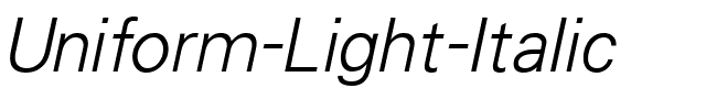 Uniform Light Italic.ttf