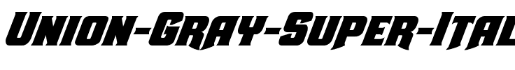 Union Gray Super-Italic Italic.ttf