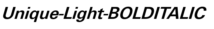 Unique Light BOLDITALIC.ttf