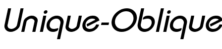 Unique Oblique.ttf