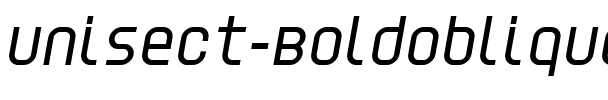 Unisect BoldOblique.ttf