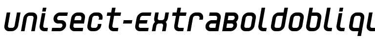 Unisect ExtraBoldOblique.ttf