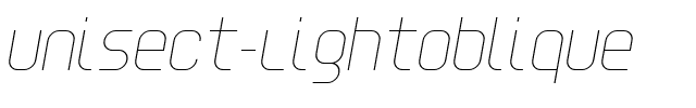 Unisect LightOblique.ttf