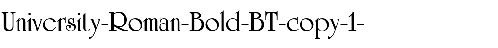UnivrstyRoman Bd BT Bold.ttf