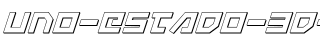 Uno Estado 3D Italic Italic.ttf