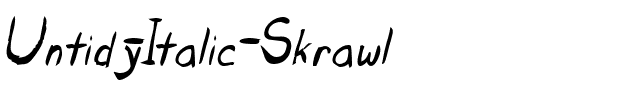 Untidy Italic Skrawl Regular.ttf