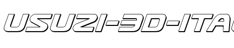 Usuzi 3D Italic Italic.ttf