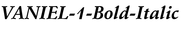 VANIEL 1 Bold Italic.ttf