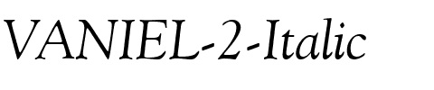 VANIEL 2 Italic.ttf