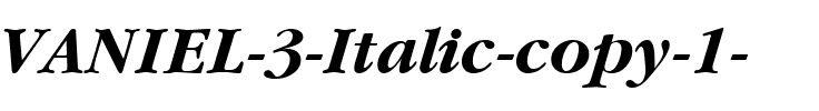 VANIEL 3 Italic.ttf