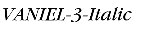 VANIEL 3 Italic.ttf