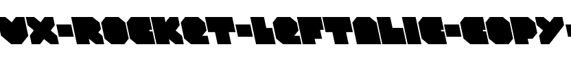 VX Rocket Leftalic Italic.ttf