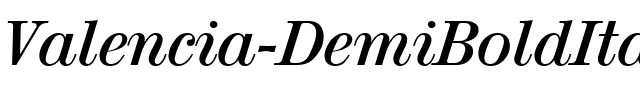 Valencia-DemiBoldIta Regular.ttf
