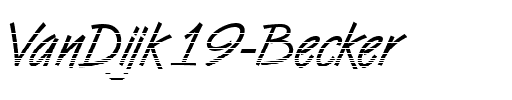 VanDijk19 Becker Regular.ttf