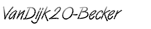 VanDijk20 Becker Regular.ttf