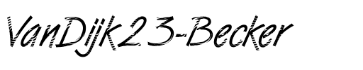 VanDijk23 Becker Regular.ttf
