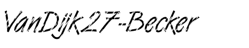 VanDijk27 Becker Regular.ttf