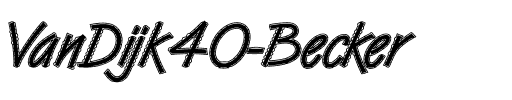 VanDijk40 Becker Regular.ttf