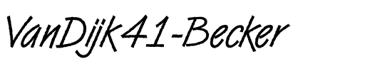 VanDijk41 Becker Regular.ttf