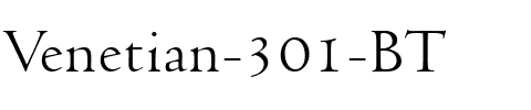 Venetian301 BT Roman.ttf