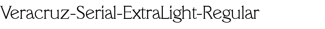 Veracruz-Serial-ExtraLight Regular.ttf