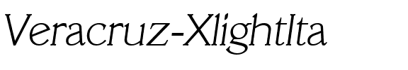 Veracruz-XlightIta Regular.ttf