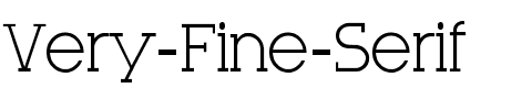 Very Fine Serif Normal.ttf