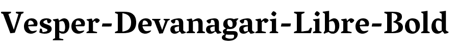 Vesper Devanagari Libre Bold.ttf