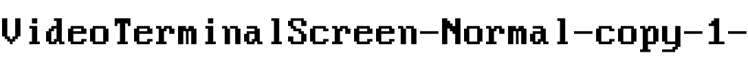 VideoTerminalScreen-Normal Regular.ttf