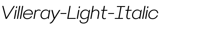 Villeray Light Italic.ttf