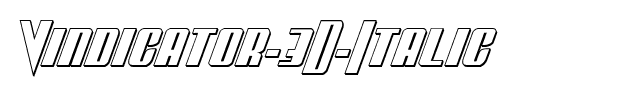 Vindicator 3D Italic Italic.ttf