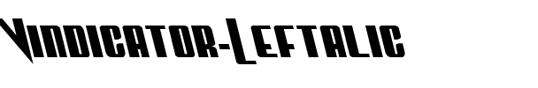 Vindicator Leftalic Italic.ttf