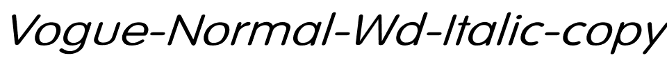 Vogue-Normal Wd Italic Regular.ttf