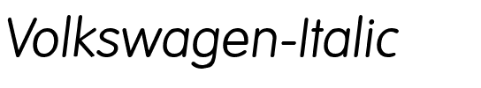 Volkswagen Italic.ttf