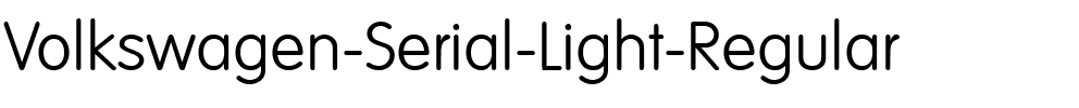 Volkswagen-Serial-Light Regular.ttf