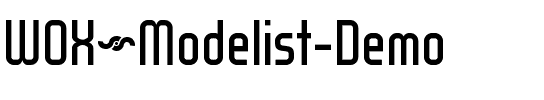 WOX~Modelist Demo Regular.otf