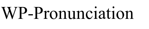 WP Pronunciation Regular.ttf