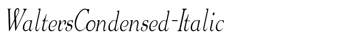 WaltersCondensed Italic.ttf