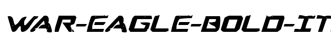 War Eagle Bold Italic Bold Italic.ttf
