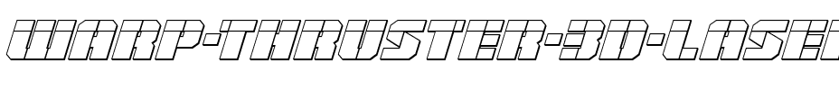 Warp Thruster 3D Laser Italic Italic.ttf