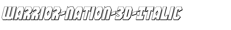 Warrior Nation 3D Italic Italic.ttf