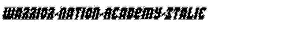 Warrior Nation Academy Italic Italic.ttf